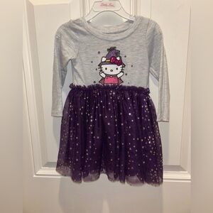Cute Gray and Purple Hello Kitty Witch Dress